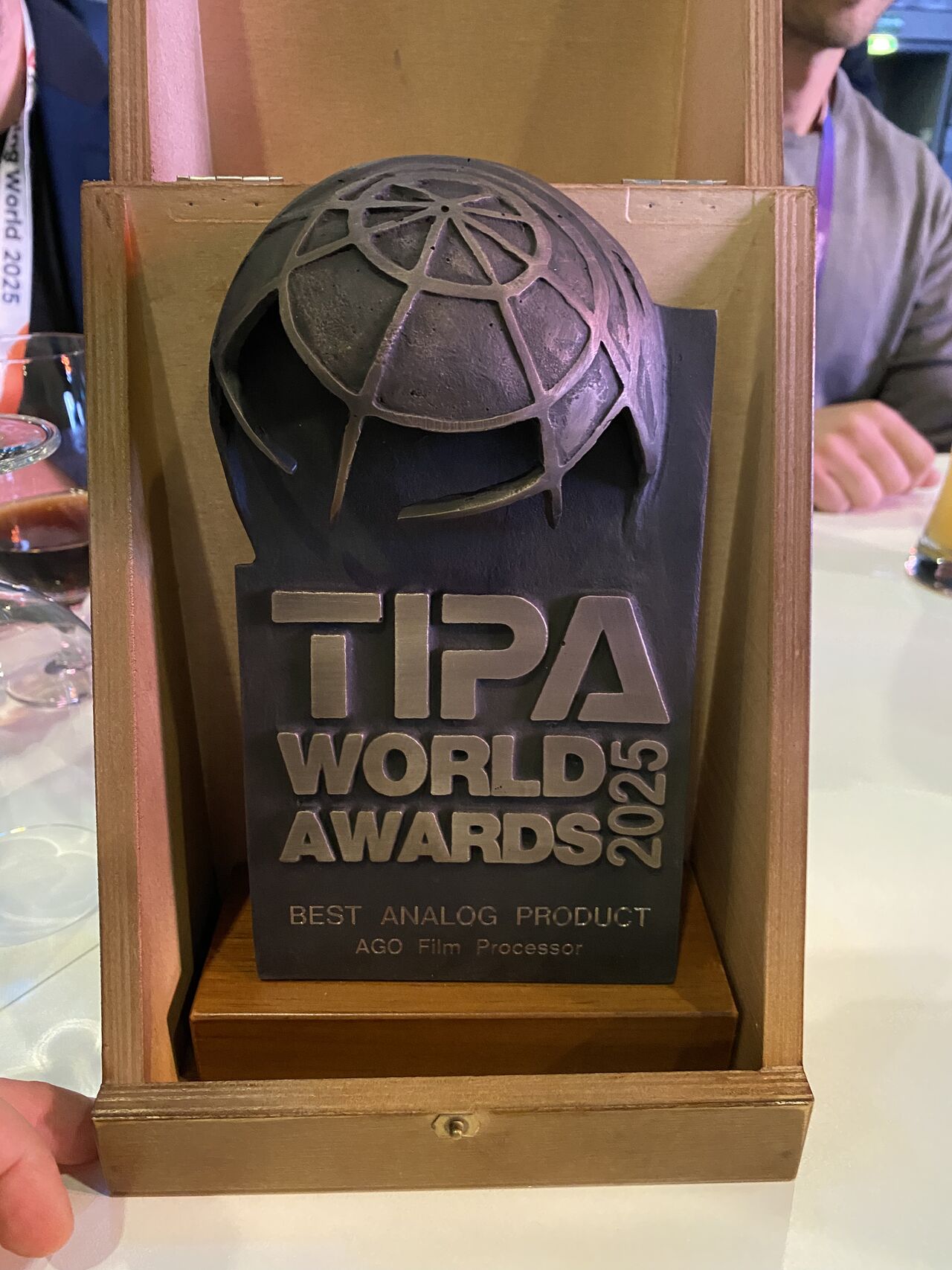 TIPA World Awards Best Analog Product trophy AGO Film Processor